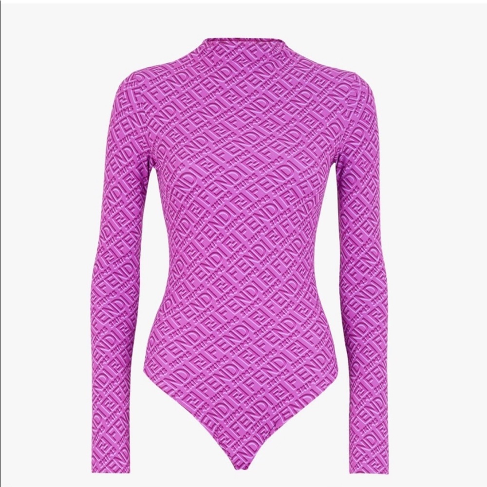 This Fendi x Skims long sleeve body suit is a limited edition Sold Out item